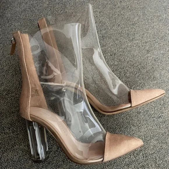 Zara Shoes Worn Once Zara Clear Nude Heels Poshmark